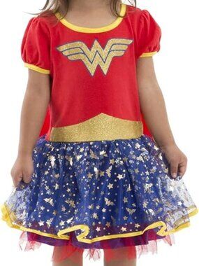 MINT LICENSED OFFICIAL DC COMICS WONDER WOMAN CHILD GIRLS COSTUME SIZE 7/8